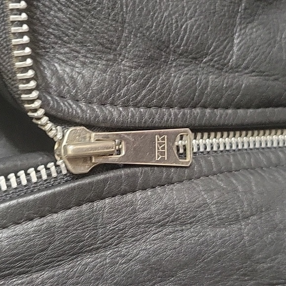 London Boston Leather Gold 100% Leather Moto Biker Jacket - Picture 4 of 9